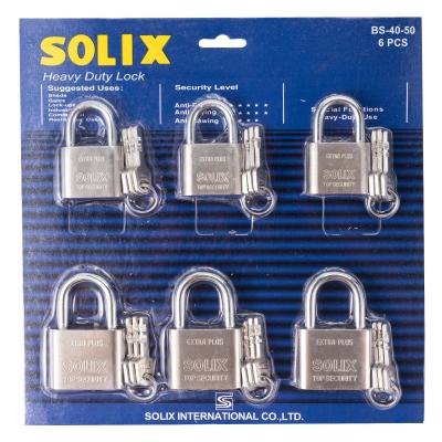 China Durable High Security Big Draw Round Corner Card 40mm/50mm 6 Pieces Set Suitable For A Variety Of Space Iron Locks for sale