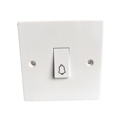 China 2022hot sale english wall bell switch english standard 10A electric bell switch A022 bell switch for sale