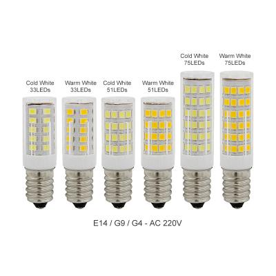 China Mini E14 G4 G9 LED Corn Lamp LED Spotlight Bulb 220V 230 SMD 3W 5W 7W 51LEDs 75LEDs Desktop Replace 30w 40w Halogen Chandelier Light for sale