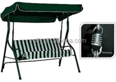 China Outdoor Camping Furniture Steel With Cushion Swing Three Seats Garden Patio Swing for sale