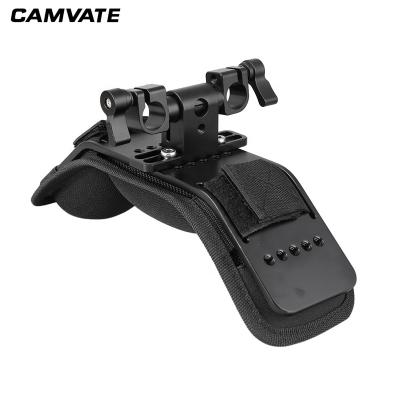 China Come With Comfortable Dual 15mm Rods Bracket CAMVATE Shoulder Pad With 15mm Railblock For Camcorder/DSLR Camera Shoulder Mount Installation for sale