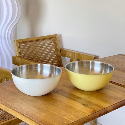 China Sustainable Round Size Baking Bowl Custom Kitchen Baking Stainless Steel Salad Mixing Bowl For Kitchen for sale