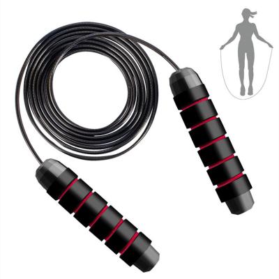 China Custioned Heavy Weighted Handle Fitness PVC Speed ​​Jump Rope Jumping With Bearing In Handle for sale