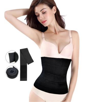 China Private Label Elastic For Reusable Belly Flat Compression Women Waist Scuplting Abdomen Stomach Wrap Weight Loss for sale