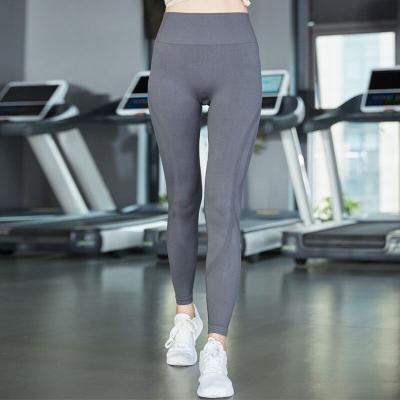 China Antibacterial Wholesale Women Yoga Pants Sport Wear Nylon Material Leggings Seamless Custom for sale