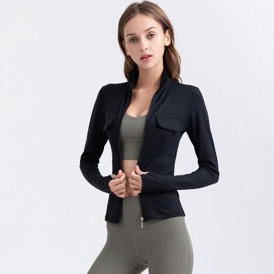 China Women Full-Zip Workout Yoga Antibacterial Sports Coats With Thumb Holes Sporty Jackets for sale