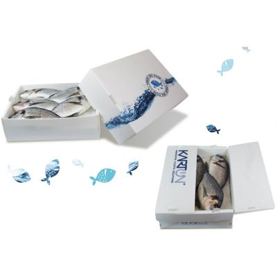 China Recyclable Frozen Fish Seafood Packaging Boxes Waterproof PP Corrugated Plastic Boxes for sale