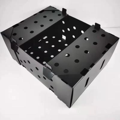 China Recyclable corrugated black plastic motorcycle box correx pizza delivery folding box for sale