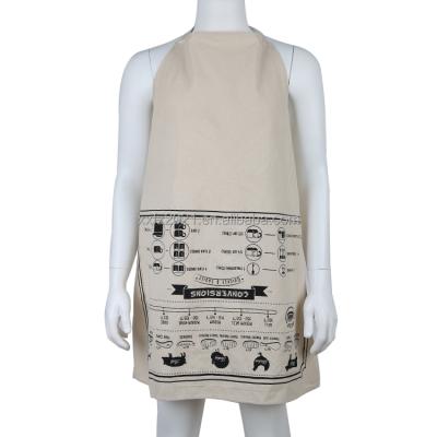 China Gray Canvas Cafe Oil and Stain Proof Sleeveless Apron Washable with Pockets for sale