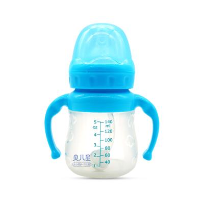 China BPA Free OEM Sevice Factory Price Baby Feeding Bottle Food Grade Silicone Breast Milk Bottle Borosilicate Glass 150ml CARTOON Transparent for sale