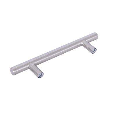 China Easy Installation Furniture Hardware Modern Solid Stainless Steel Kitchen Cabinet Handles Bar T Handle for sale