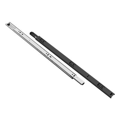 China Easy Installation Wholesale Furniture Hardware Drawer Slide 2 Fold Half Pull Out Ball Bearing Rail Runners for sale