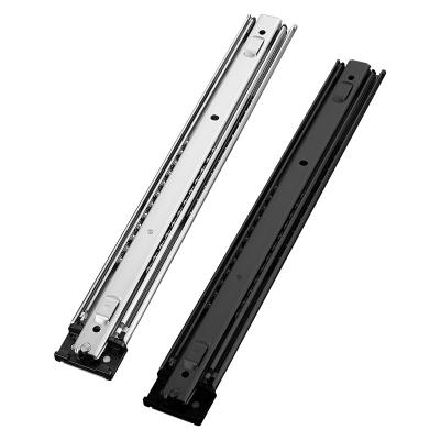 China Easy Installation Heavy Duty 3 Fold Metal Damping Buffer Drawer Slides Rail Telescopic Drawer Runner Drawer Slide for sale