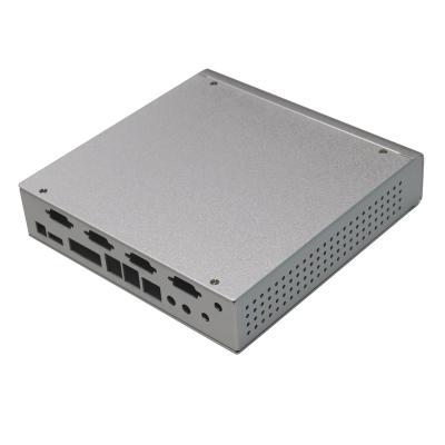 China Metal+Aluminum Manufacturer Embedded Mini PC J1900/I3/I5 Mini Industrial PC Mini Control Host PC Dual Core Industrial Processor for sale