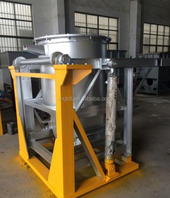 China Advertising Company 500KG Hydraulic Tilting Copper Melting Furnace for sale