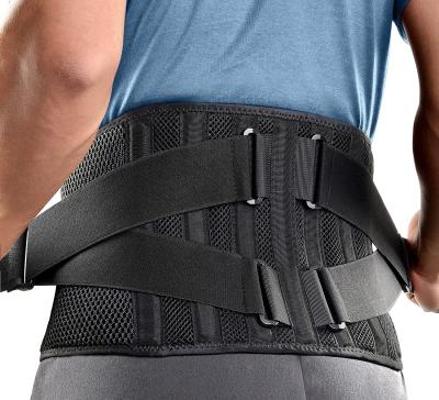 China DAVI 2021 Hot Selling Air Mesh Back Brace Universal For Women Men Lower Back Pain Relief With 7 Stays Adjustable Back Support Belt for sale