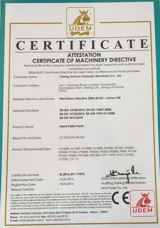 CE - Taixing Jichuan Hydraulic Machinery Manufacturing Co., Ltd.