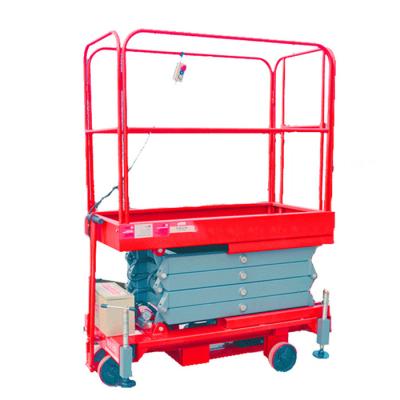 China Widely 500Kg 6-14M Portable Push-Mobil Electric Scissor Lift for sale