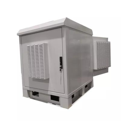 China 18U Outdoor Communications Cabinet Metal Enclosures RAL7035 Pantone 428C for sale