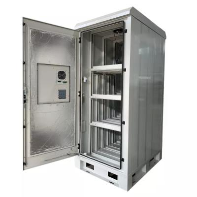 China Double Door 24U Outdoor Telecom Enclosures IP55 Anti Theft for sale