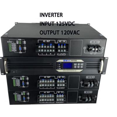 China DC To AC 19 Inch Rack Mount Inverters Dc 125v To 120v 3kva 2400w Pure Sine Wave Inverter for sale