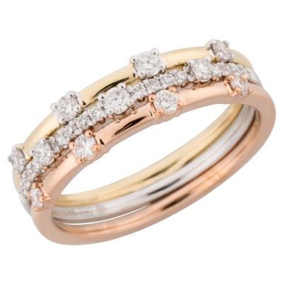 China OEM ODM Nelson Jewelery Zero Risk Wholesale Price No MOQ OEM ODM Jewelry 18K Rose Gold Diamond Wedding Band White Yellow Ring for sale