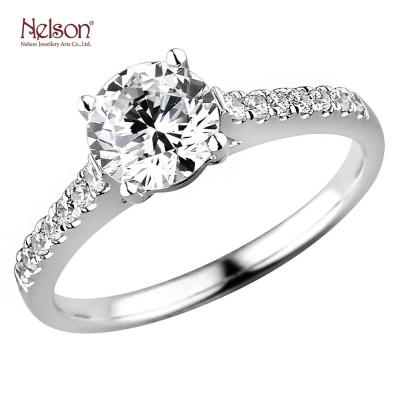 China OEM ODM Wholesale Price Hot Sales 18K White Gold Zero Risk Assorted Selections No MOQ Diamond Solitaire Semi Mount Ring For Women for sale