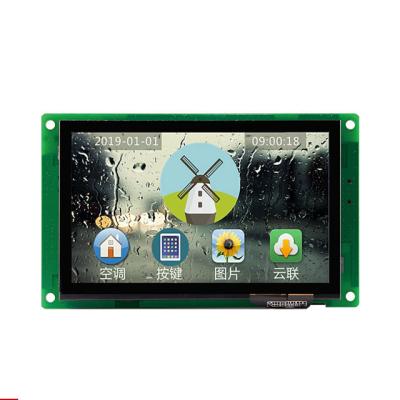 China Smart TFT 800*480 TTL RS232 5 Inch Programmable LCD Display Module With Controller Board + Software 5 Inch for sale