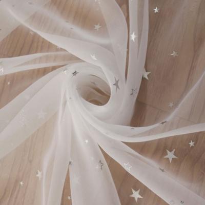 China Factory Wholesale Breathable Sliver Light Curtain Supplies Grommets Voile Fabric Curtain for sale