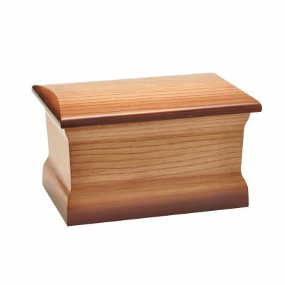 China American Style Natural Ash Shaded Polish Urns Solid Wood Crematory Urn for sale