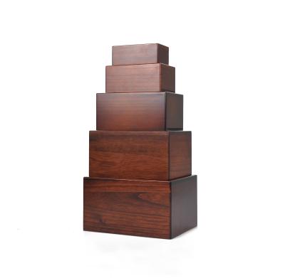 China Factory Stored Wholesale Memorable Burial Supplies Wooden Cremation Ashes Casket Urn Box For Pet for sale