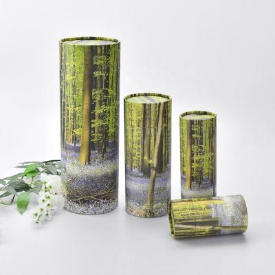 China Cheap Biodegradable Urn Ash Paper Scatter American Style Cremation Funeral Tube for sale