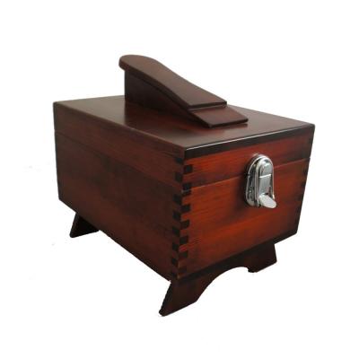 China Sustainable Wooden Shoe Packing Box Shoe Care Valet for sale