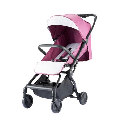 China New Design Lightweight Stroller System Moving Baby Stroller With Pale Pink Aluminum Stroller Frame Rubber Tires for sale