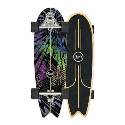 China Youth Complete 7 Layers Full Canadian Maple Surf Skateboard Customized Adult Logo Truck Packing Wheels Surf Board for sale