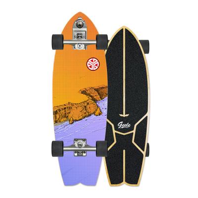 China Youth customized maple 7 ply complete skateboard custom surfskates for professional pro and advanced players surfing training skateboard for sale