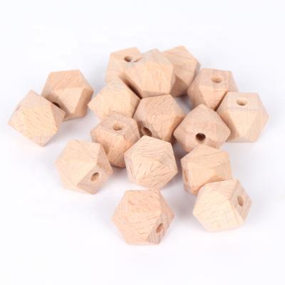 China Good Hole 12mm Material Beech Wooden Beads Safe Unfinished Natural Wooden Beads Eco - Friendly DIY Jewelry for sale