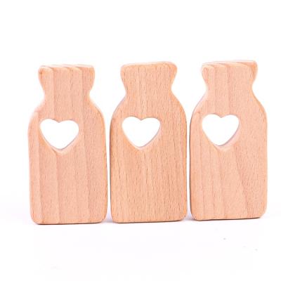 China Custom Shape Baby Toys Natural Baby Teether Food Grade Baby Wooden Toy Soft Newborn Wooden Teether Baby Toys for sale