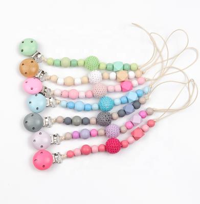 China Toy High Quality Soft Color Round Bead Crochet Yarn Beads Color Three-hole Nipple Clip Nipple Chain for sale