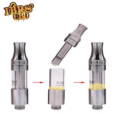 China Metal drip tip ego t cbd cartridge 0.5ml refillable cbd oil cartridge for sale