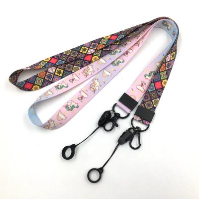 China Custom Logo Advertising Sublimation Printing Lanyard Vape With Silicon Ring for sale