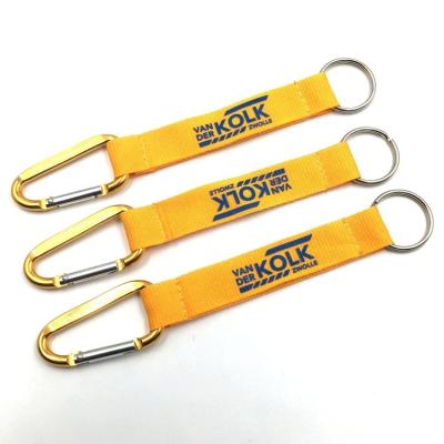 China Carabiner or Key Chain Factory Direct Custom Design Silk Screen Printed Carabiner Climbing Strap for sale