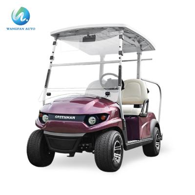 China CONFORMITE EUROPEENNE GREENMAN Small 2 Seaters Electric Golf Cart Mini Golf Cart Electric Club Car Hunting Golf Carts 2800x1220x1850mm for sale