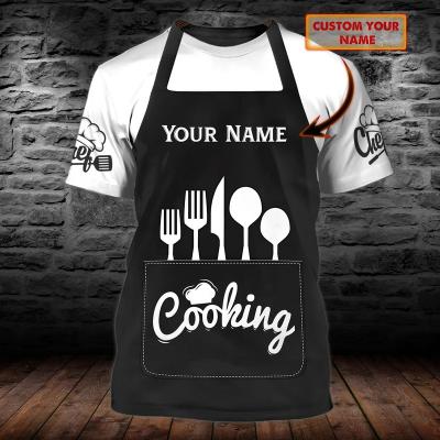 China Anti-Wrinkle Hot Sale Fashion Cook Customized Unisex 3D Printed Master Chef Quick Dry Casual T-shirt for sale