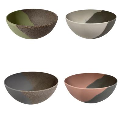 China CS01-BF20750 Sustainable Life Biodegradable Pure Natural Natural Salad Mix Soup Round Fiber Serving Bamboo Bowls for sale