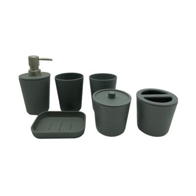 China 2091107 China Sustainable Home Decor Custom Design Sanitary Bathroom Ware Toilet And Bathroom Accessories Set Black Bathroom Set for sale