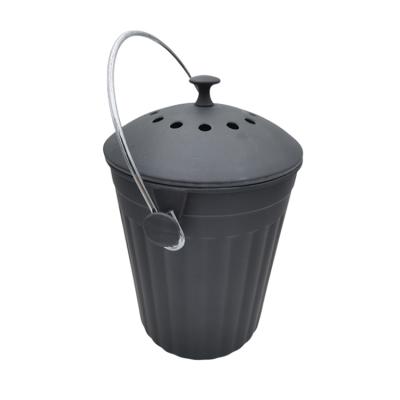 China CS01-BF21085 eco-friendly stylish black high quality viable kitchen table high quality compost bin for kithen countertoop for sale