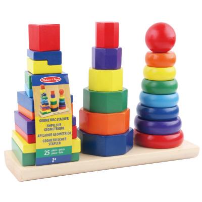 China Educational Toys Montessori Toy Classic Wooden Rainbow Stacker Teaching Aids for sale