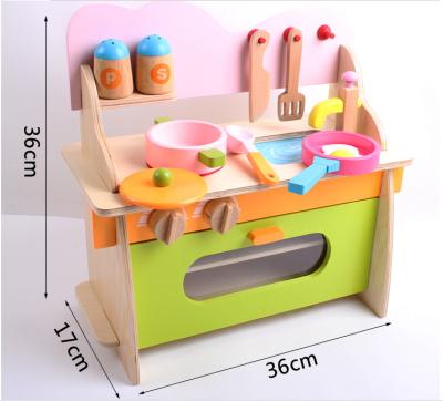 China Nordic style wooden kitchen toys set children pretend play kitchen toys child toys multifunctional educational birthday gift for sale