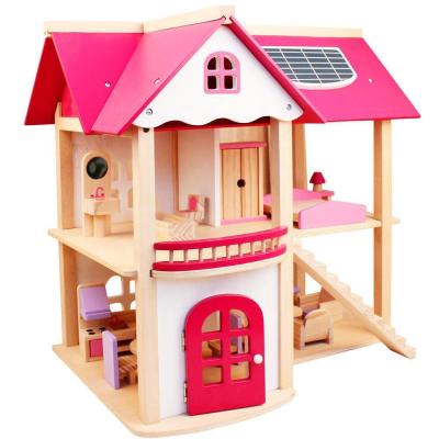 China Educational Toys DIY Mini Dollhouse Wooden Toy Doll House Furniture Kit for Kids Birthday Gifts for Ages 3+ Years for sale